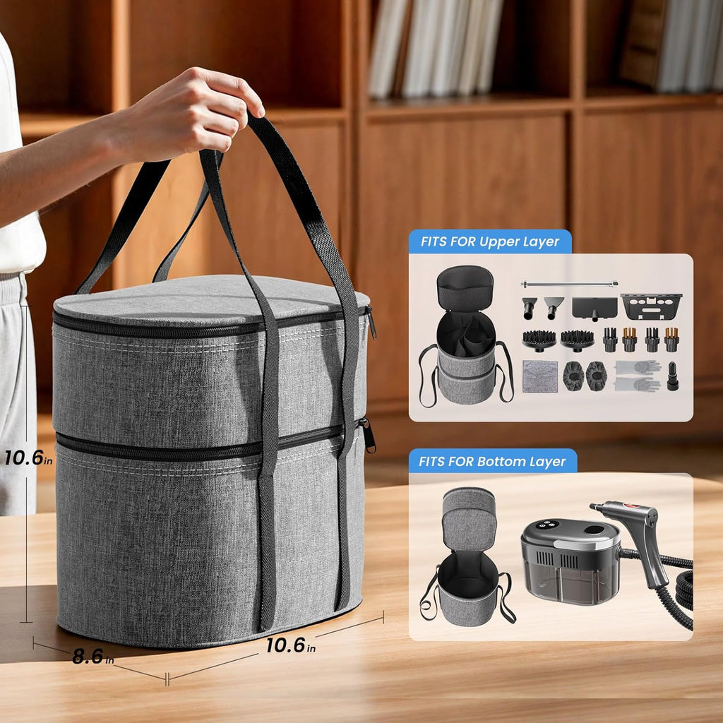 Steam Cleaner,15S Heat-Up,1.5L Tank,6-Level Adjustable Handle,Steamer for Cleaning,Portable Steamer for Cleaning with 20PCS Accessories,Steam Cleaner for Home,Car