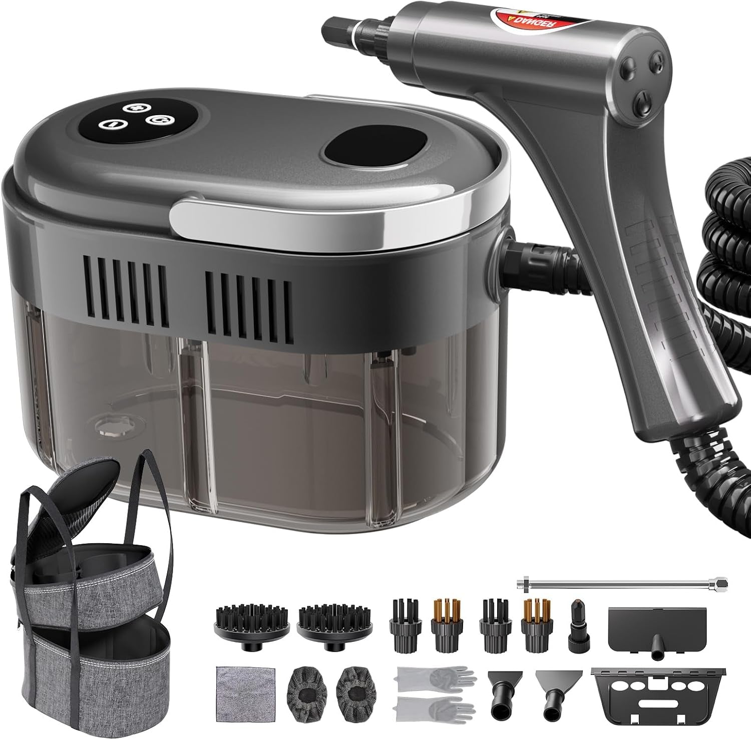 Steam Cleaner,15S Heat-Up,1.5L Tank,6-Level Adjustable Handle,Steamer for Cleaning,Portable Steamer for Cleaning with 20PCS Accessories,Steam Cleaner for Home,Car