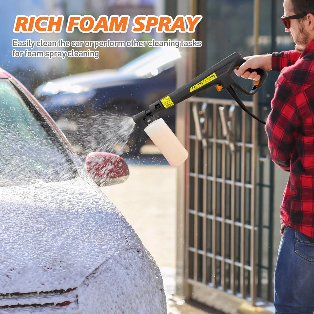 4200 PSI 2.5 GPM Household All-Scenario Electric Pressure Washer, 25FT Hose, Quick Connect Spray Wand, Foam Cannon for Tractor, Camper, Pavement, Fence, Balcony, Wall, Pool, Boat Cleaning