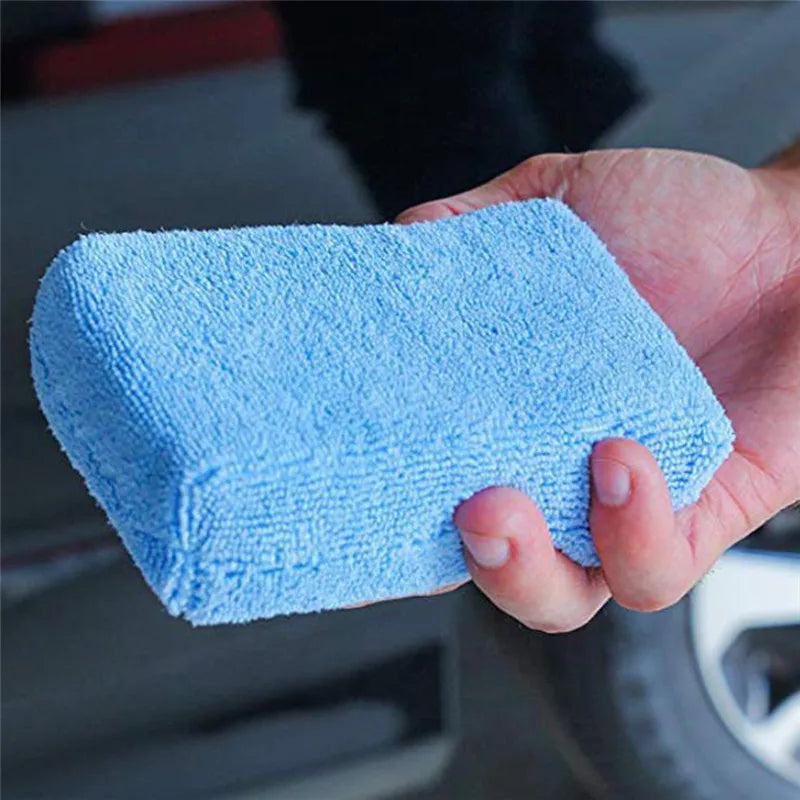 5PCS Car Cleaning Sponge Cloths Car Cleaning Cloths Car Wax Polishing Pad Car Detailing Microfiber Applicators